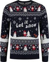Ugly Christmas pull Let It Snow bleu - Femme et Homme | Taille S