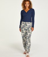 Hunkemöller Dames Nachtmode Pyjamabroek Jersey  - Beige - maat 2XS