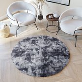 Tapiso Silk Dyed Vloerkleed Rond Antislip Hoogpolig Tapijten Maat- 160x160