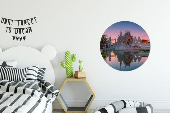 WallCircle - Cercle Mural - Cercle Mural - Temple Thaï - Aluminium - Dibond - 60x60 cm - Intérieur et Extérieur