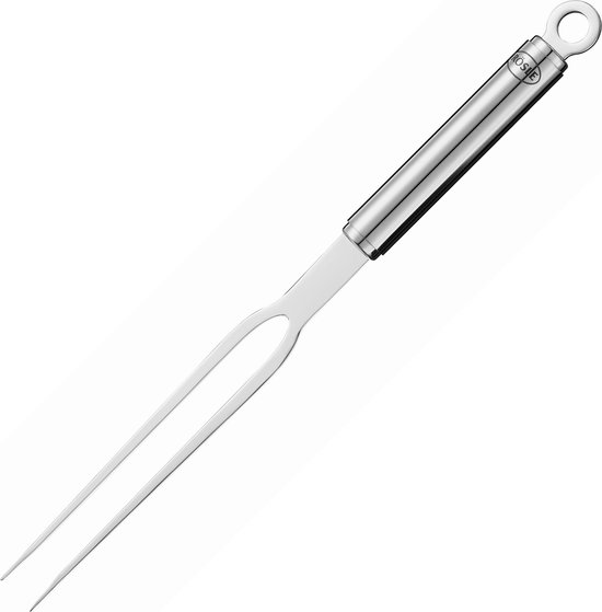 Trident de service Rösle avec manche en métal et œillet de suspension, L 30 cm.