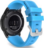 Strap-it Smartwatch bandje 20mm - siliconen bandje geschikt voor Samsung Galaxy Watch 42mm /  Active / Active2 / Galaxy Watch 3 41mm /  Gear Sport - lichtblauw