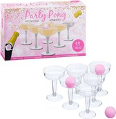 Decopatent® Party Pong drankspel - Drank Spel - Prosecco Drinkspel - 12x Drinkbekers + 3 Ballen