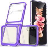 Mobigear Hoesje geschikt voor Samsung Galaxy Z Flip 3 Telefoonhoesje Hardcase | Mobigear Crystal Backcover | Galaxy Z Flip 3 Case | Back Cover - Paars