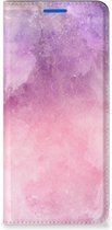 Leuk Telefoonhoesje OPPO Reno6 5G Bookcase Cover Pink Purple Paint