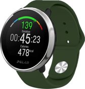 Siliconen Smartwatch bandje - Geschikt voor  Polar Ignite sport band - legergroen - Strap-it Horlogeband / Polsband / Armband