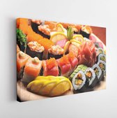 Onlinecanvas - Schilderij - Sushi Art Horizontaal Horizontal - Multicolor - 115 X 75 Cm