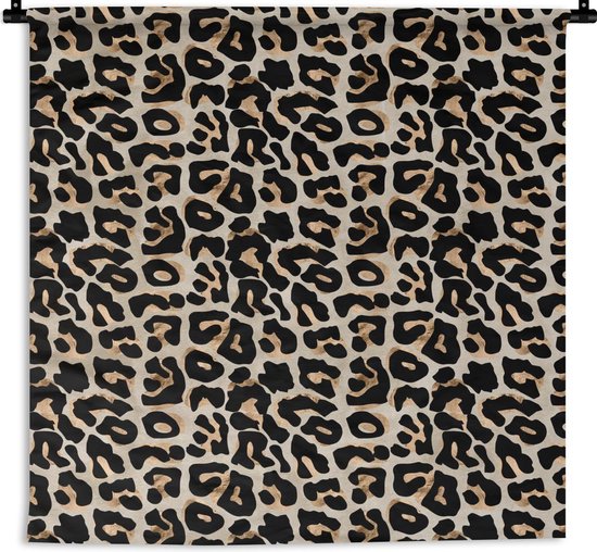 Wandkleed - Wanddoek - Dierenprint - Panter - Chic - 90x90 cm - Wandtapijt