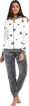 Rebelle All over Hearts Vrouwen Loungewearset - Snow - Maat 40