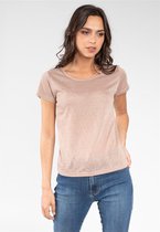 DEELUXE T-shirt met glitter effect GLITTER Taupe