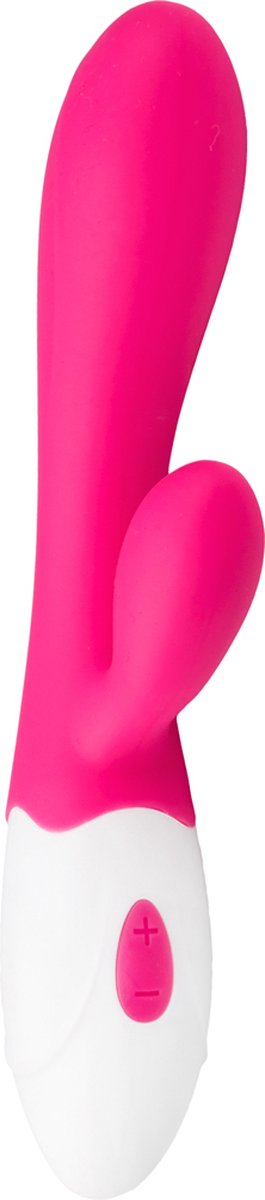 Goedkoopste EasyToys - Aurora Vibe - Rabbit Vibrator - Oplaadbaar - Spatwaterdicht - Siliconen - Vibrator - Vibrators voor Vrouwen - Sex Toys voor Vrouwen - Clitoris Stimulator - Roze en Wit