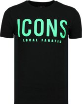 ICONS - Leuke T shirt Heren - 6361Z - Zwart