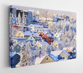 Onlinecanvas - Schilderij - Tromso Stad In De Winter Art Horizontaal Horizontal - Multicolor - 40 X 30 Cm
