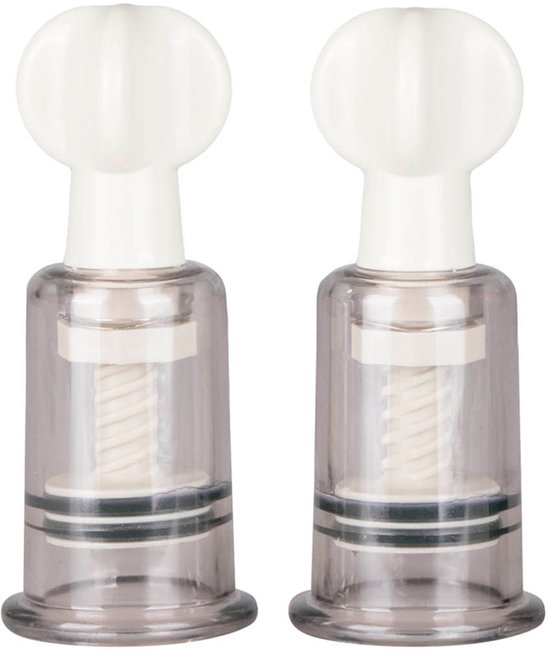 EasyToys Tepelzuigers Klein - Voor hardere en gevoeligere tepels - Ook geschikt voor andere lichaamsdelen - Kleine Tepel en Clitoris Zuiger - 2 Stuks - Transparant
