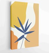 Earth tone boho gebladerte lijntekeningen tekenen met abstracte vorm. Abstract Plant Art-ontwerp voor print, omslag, behang, minimale en natuurlijke kunst aan de muur. 3 - Moderne