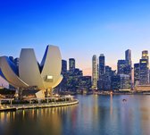 Uitzicht op de skyline van Marina Bay in Singapore  - Fotobehang (in banen) - 250 x 260 cm