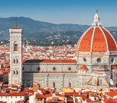 Les toits oranges et la cathédrale de Florence - Papier peint photo (en bandes) - 250 x 260 cm