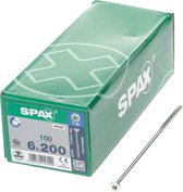 SPAX 191010602005 Universele schroef, Verzonken kop, 6 x 200, Deeldraad, T-STAR plus T30 - WIROX - 100 stuks