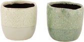 - planter ceramic ø10x10cm c / 2 - green mix - 10x102x