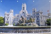 De beroemde fontein van Cibeles op een zomerdag in Madrid - Foto op Tuinposter - 90 x 60 cm