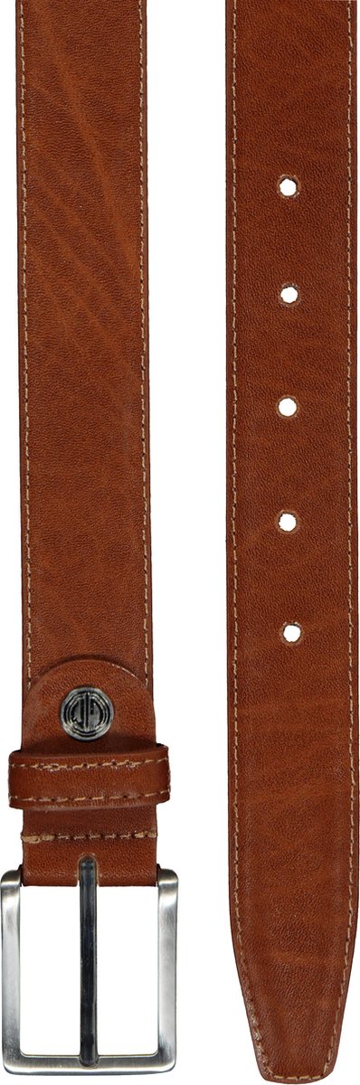 LINDENMANN leren heren riem - cognac