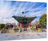 Koreaans paviljoen in Yongdusan Park in Busan - Foto op Plexiglas - 60 x 40 cm