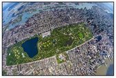 Indrukwekkende luchtfoto van Central Park in New York - Foto op Akoestisch paneel - 225 x 150 cm