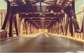Typische brug over de Chicago River in Amerika - Foto op Forex - 120 x 80 cm