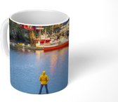 Mok - Man op een pier in de Lofoten - 350 ML - Beker