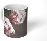 Mok - Uitgebloeide roze pioenrozen - 350 ML - Beker