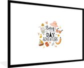 Cadre photo avec affiche - Été - Chapeau - Rose - 120x80 cm - Cadre pour affiche