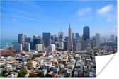 Luchtfoto van San Fransisco Poster 60x40 cm - Foto print op Poster (wanddecoratie woonkamer / slaapkamer) / Amerikaanse steden Poster