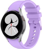 Lila siliconen bandje met Galaxy Watch aansluiting - Sport bandje geschikt voor Samsung Galaxy Watch 5 & Watch 5 Pro / Samsung Galaxy Watch 4 / Samsung Galaxy Watch 4 Classic - Hor