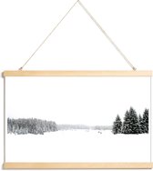 JUNIQE - Posterhanger White White Winter -40x60 /Grijs & Wit