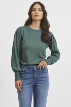Vila Trui Vielasta L/s Puff Sleeve Knit Top/b 14068486 North Atlantic Dames Maat - L