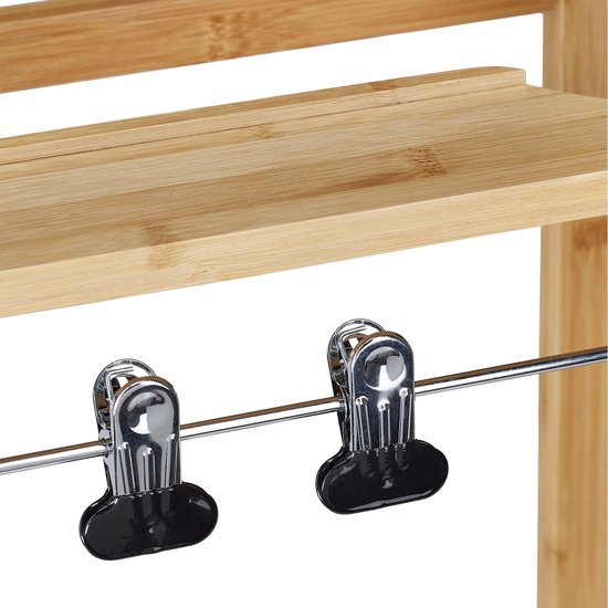 Dressboy bamboe - op wielen - met 2 knijpers - 107 cm