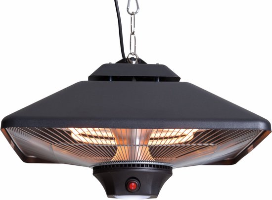 Sunred – Spica - Bright lijn – Zwart – Hangend model - Terrasverwarmer – Halogeen technologie – 2000W – ECO – LED – Afstand bestuurbaar – 2 standen – Elektrische heater – heater