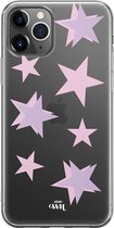 xoxo Wildhearts case voor iPhone 11 Pro Max - Pink Stars - xoxo Wildhearts Transparant Case