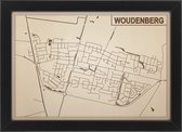 Houten stadskaart van Woudenberg
