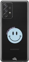 xoxo Wildhearts case voor Samsung A52 – Smiley Blue - Samsung Transparant Case