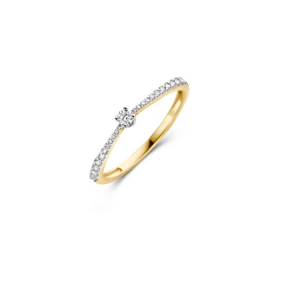 Blush Ring 1657BDI/54 14k Geelgoud 0,14crt G SI Briljant geslepen Diamant Maat 54