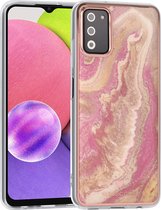 UNIQ Classic Case Samsung Galaxy A03s TPU Backcover hoesje - Marble Pink