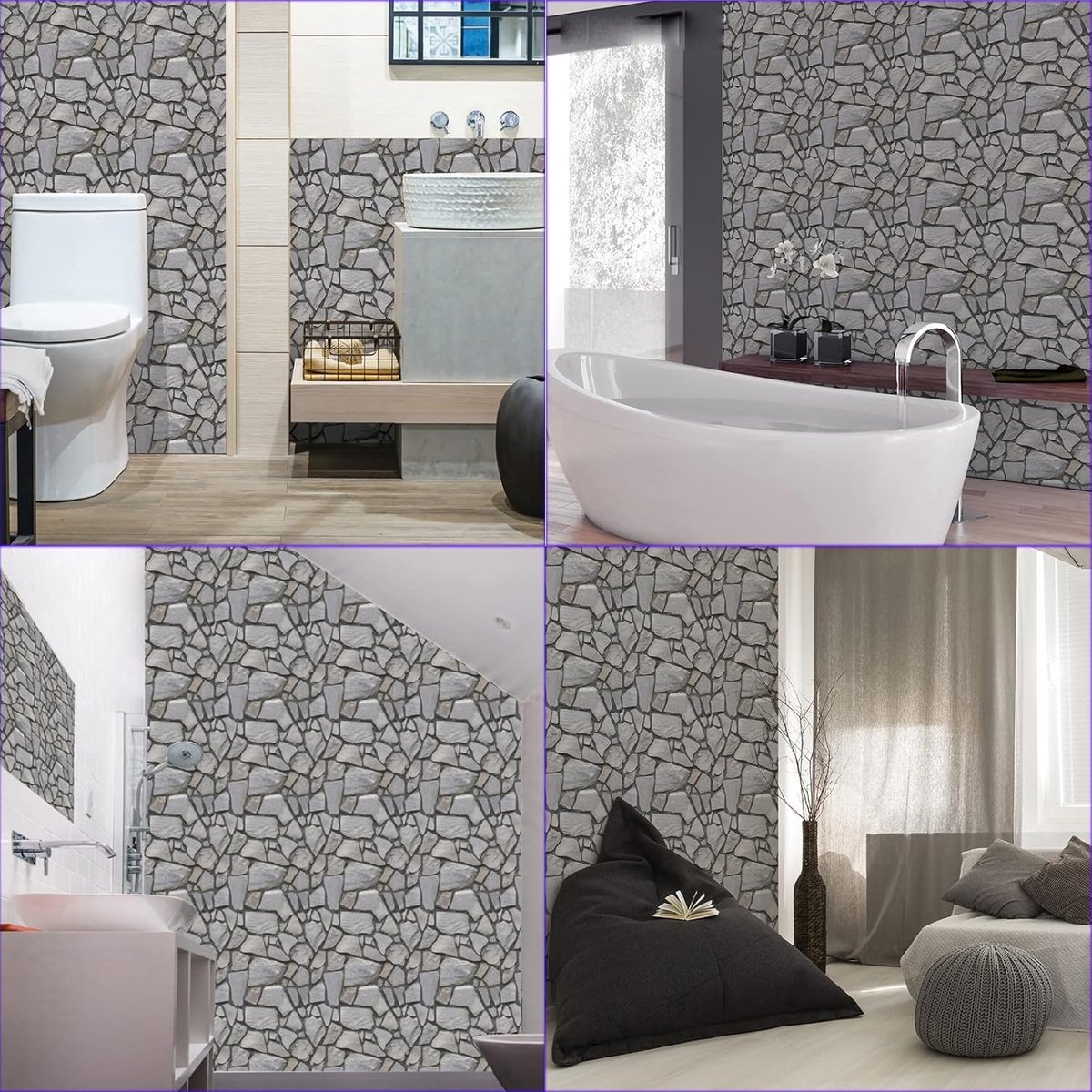 Hyesrtey 3D-wandpanelen, 35 x 38,5 cm, zelfklevend, keukenachterwand, baksteenbehang, steenlook, 4 mm, steenbehang, waterdicht, wandbehang voor keuken, slaapkamer, 10 stuks, rood