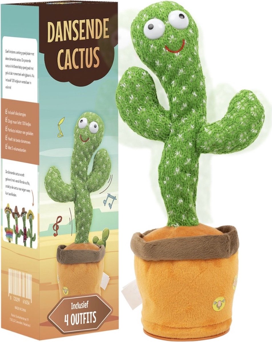Covie Pratende cactus Baby speelgoed Dancing cactus Zingende cactus Speelgoed met geluid USB opladen 120 liedjes