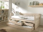 Vipack - Kajuitbed Friedrich | 211,2 x 98,2 x 68 cm | 3 Lades | Dennenhout | Milky Pine - 90x200 - Bruin