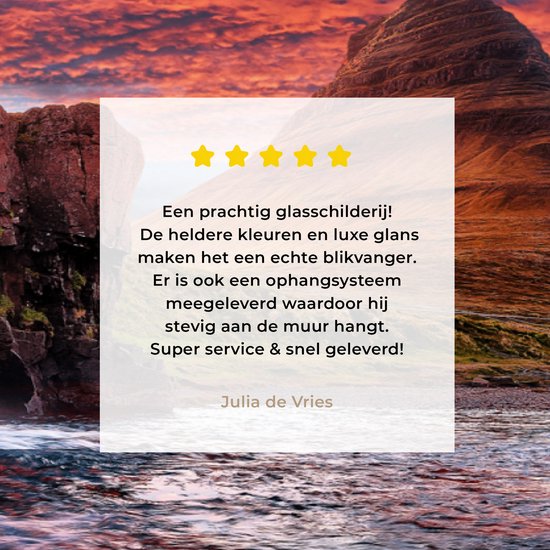 Peinture sur verre - Photo sur verre - Islande - Cascade - Berg - Verre acrylique - Décoration murale - Peinture cascade - Peinture sur verre - 120x60 cm - Décoration murale