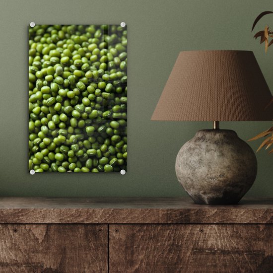 Gros plan de haricots mungo frais Plexiglas 20x30 cm - petit - Tirage photo sur Glas (décoration murale en plexiglas)