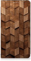 Book Wallet Case geschikt voor Samsung Galaxy S20 FE Wooden Cubes