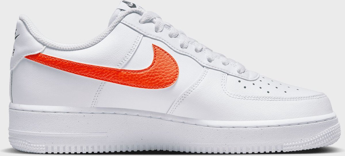 orange and white airforce ones