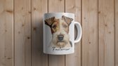 Mok Fox Terrier Beker cadeau voor haar of hem, kerst, verjaardag, honden liefhebber, zus, broer, vriendin, vriend, collega, moeder, vader, hond